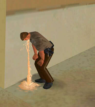 Too many doughnuts... vomit