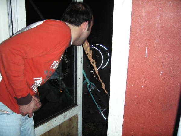 Vomit, it's in the game... vomit