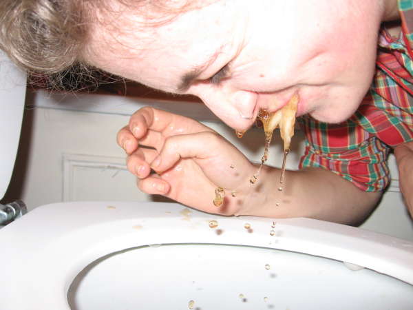 lucy vomming the cum i pumped her wiv vomit