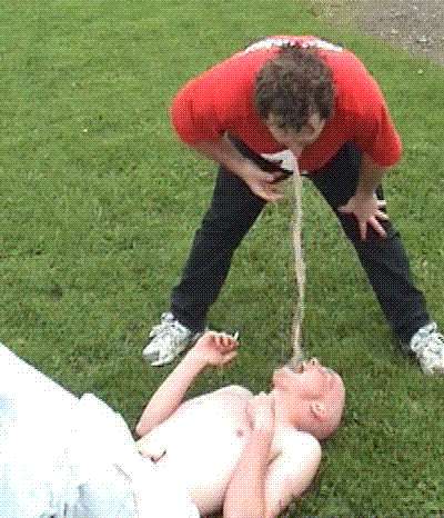 ewwww! dont swallow his! vomit