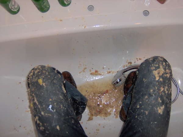 Bathroom splatter vomit