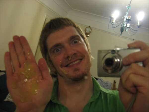 Final evacuation of sinuses vomit