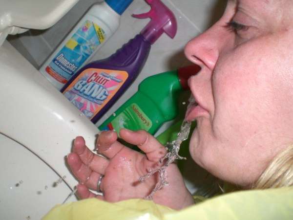 Drinking Bleach vomit
