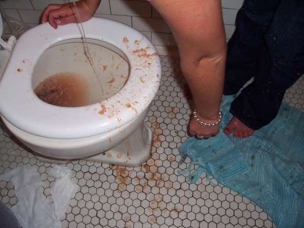Petite and puking - cute feet vomit