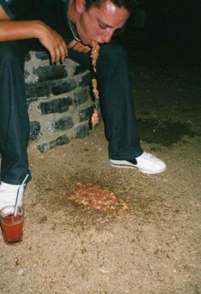 Harry in a state vomit