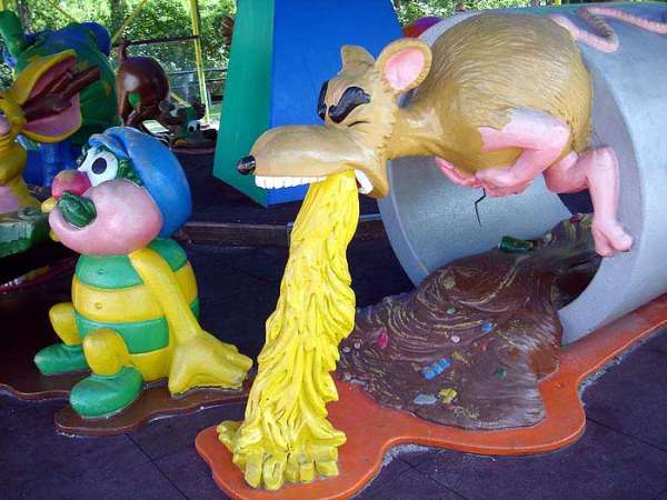 rattys sick house... vomit