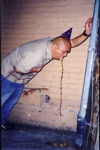 Birthday Boy vomit