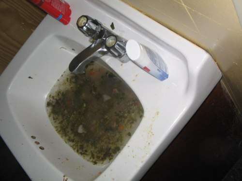 Sink puke 1 vomit