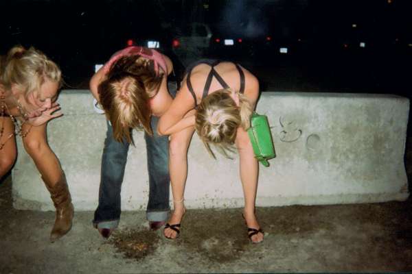 Three sensitive bitches pukes yellow beans-stuff :D vomit