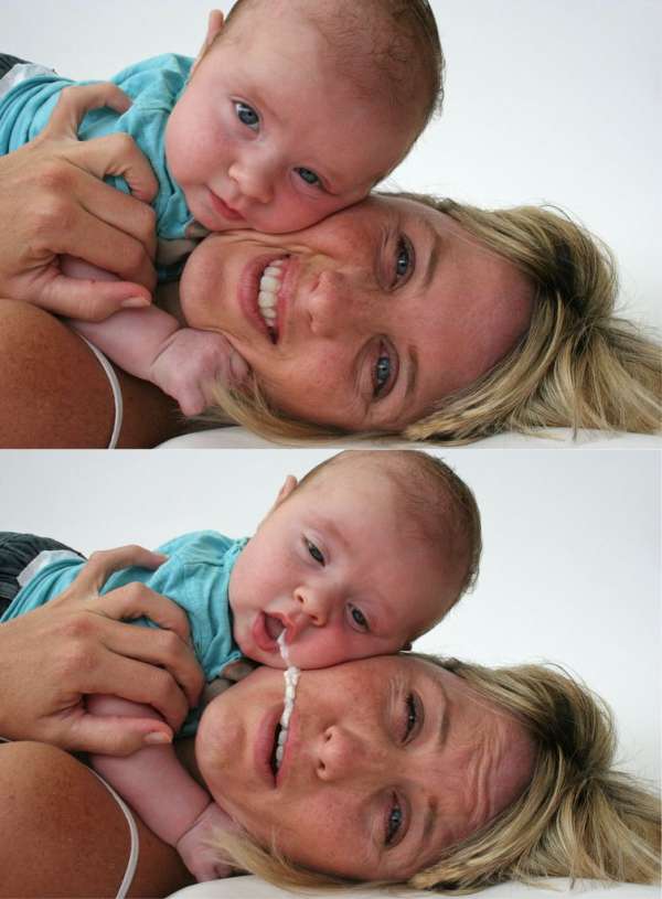 Baby regurgitation OOPSIE vomit