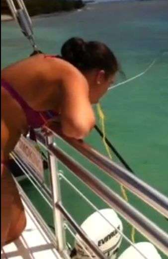 Sheila is seasick vomit