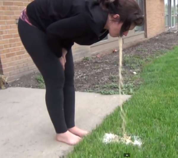 rub it till it pukes vomit