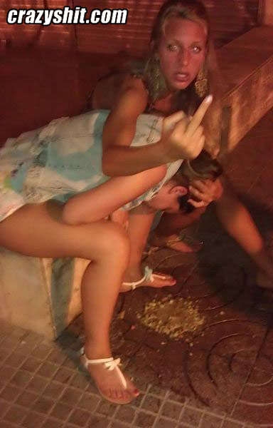 Watch your shoes! vomit