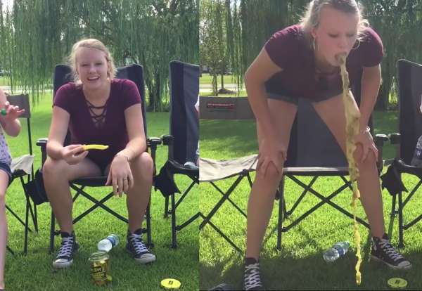 A quart of pickles vomit