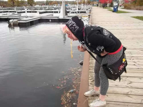 Off the dock vomit