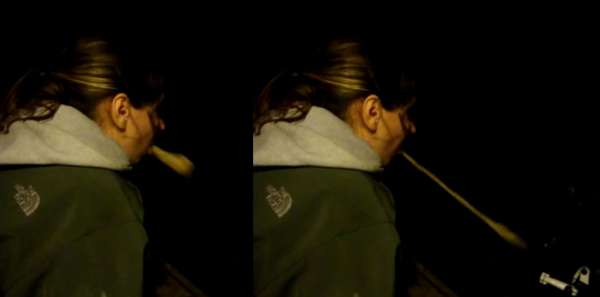 Two frames from a vomit video sequence vomit