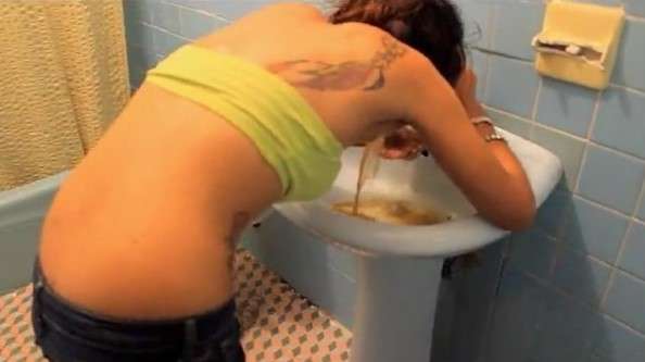 Down the drain vomit