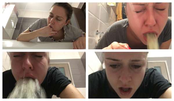 Jenn knows what to do vomit