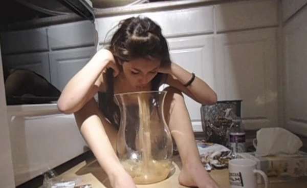 That's a mighty big vase vomit