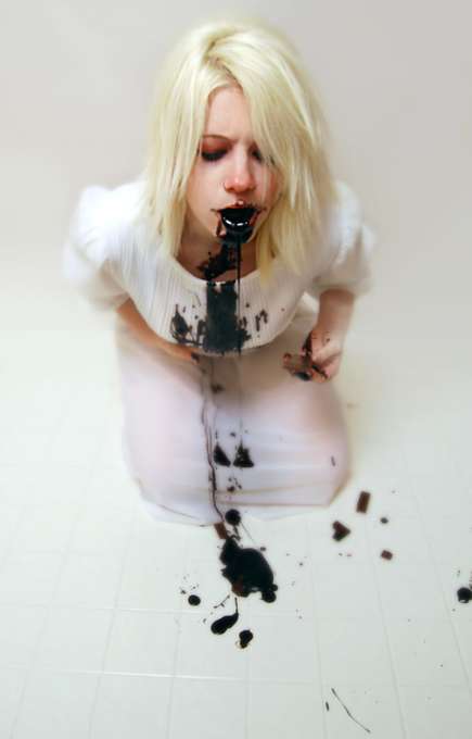 Bridget binges on chocolate vomit