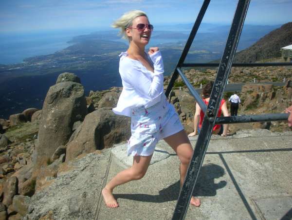 Carmen is ecstatic after a big puke vomit