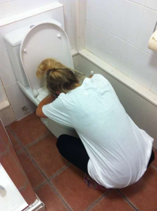 Nikki woke up feeling sick vomit