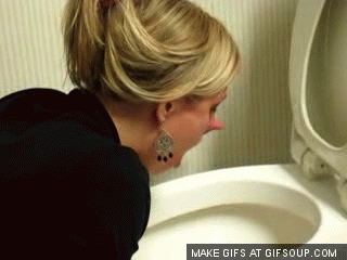 Hot girl animated vomit