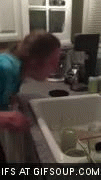 smiling sink puke animated vomit