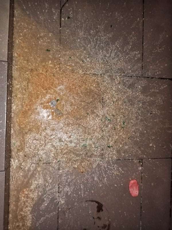 Belly bloated (the aftermath) vomit