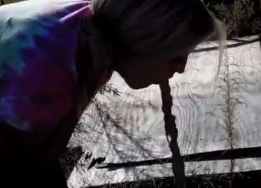 Amanda empties out vomit