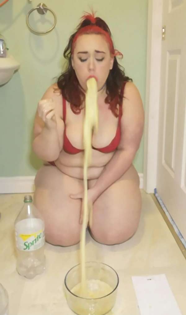 Gina-Rae gets it all up vomit