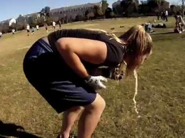 Anikka overtrained and had to vomit vomit