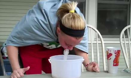 Jenn pukes a live goldfish vomit