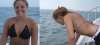 Hot girl before and immediately after experiencing seasick puke vomit