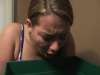 Leann pukes in a recycling bin vomit