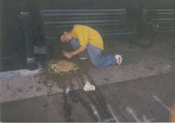 One guy's sick vomit