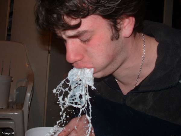 MIlk and dinner vomit
