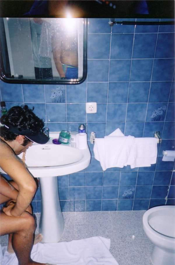 drunk in magaluf vomit