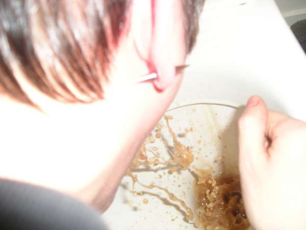 Only Two Beers .. vomit