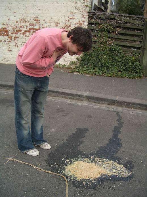 pile of vomit vomit