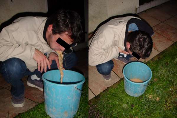 After 18 beers vomit