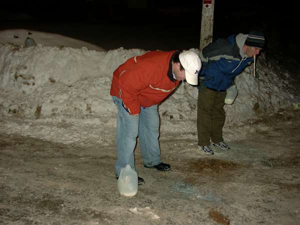 Two challengers drop vomit