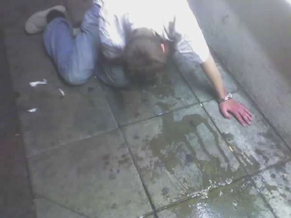 Bailed RAF Bloke vomit