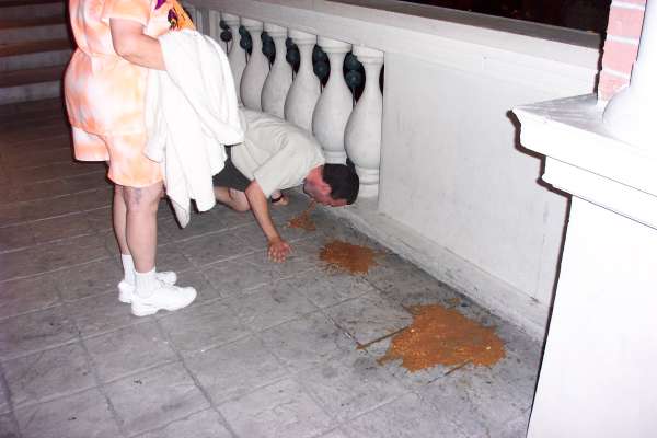 Robb puking in Vegas vomit