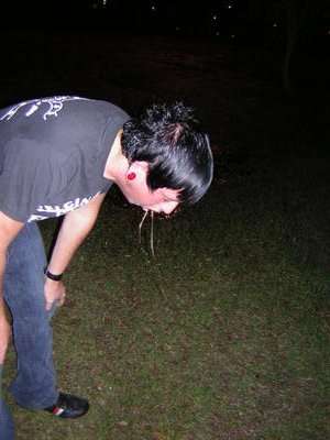 Streamers in the night vomit