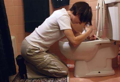 right before school vomit