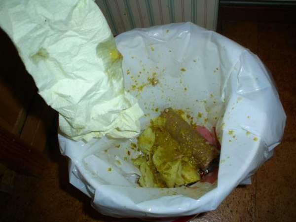 green vomit :-) vomit