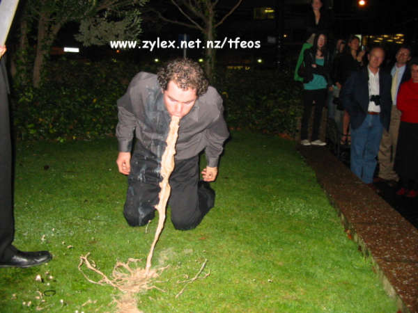 choc milk yard glass vomit