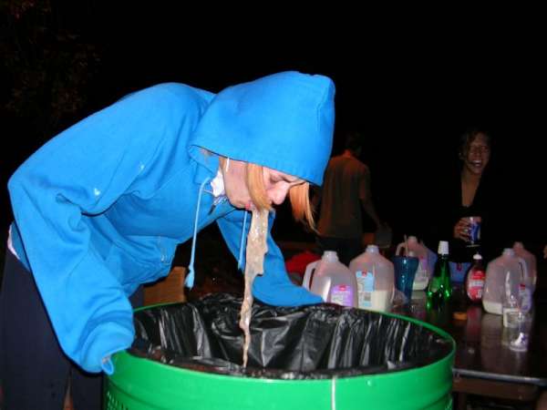 Girl Big Milk Puke! vomit