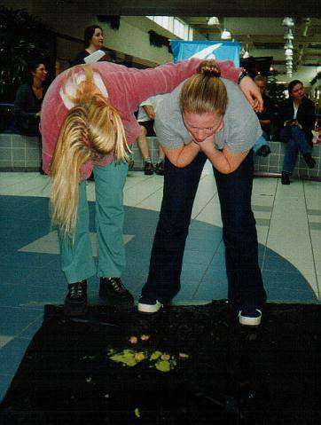 Funny in the mall 2! vomit